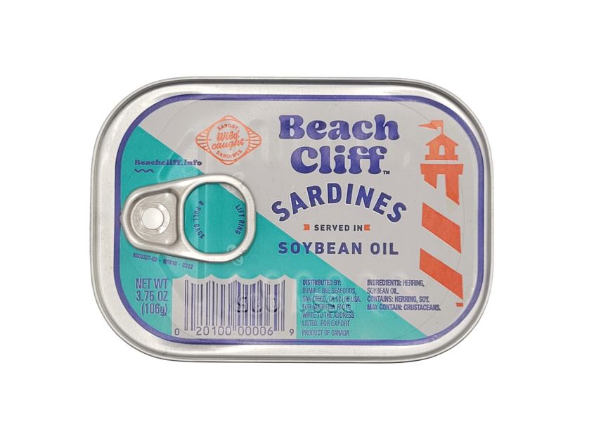Sardines in Soybean Oil - 3.75oz (Titus fish, canned sardines, Sardines à l'huile)