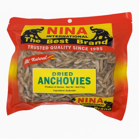 Anchovies-Dried, 4oz (oporo, mbongo, bonga fish