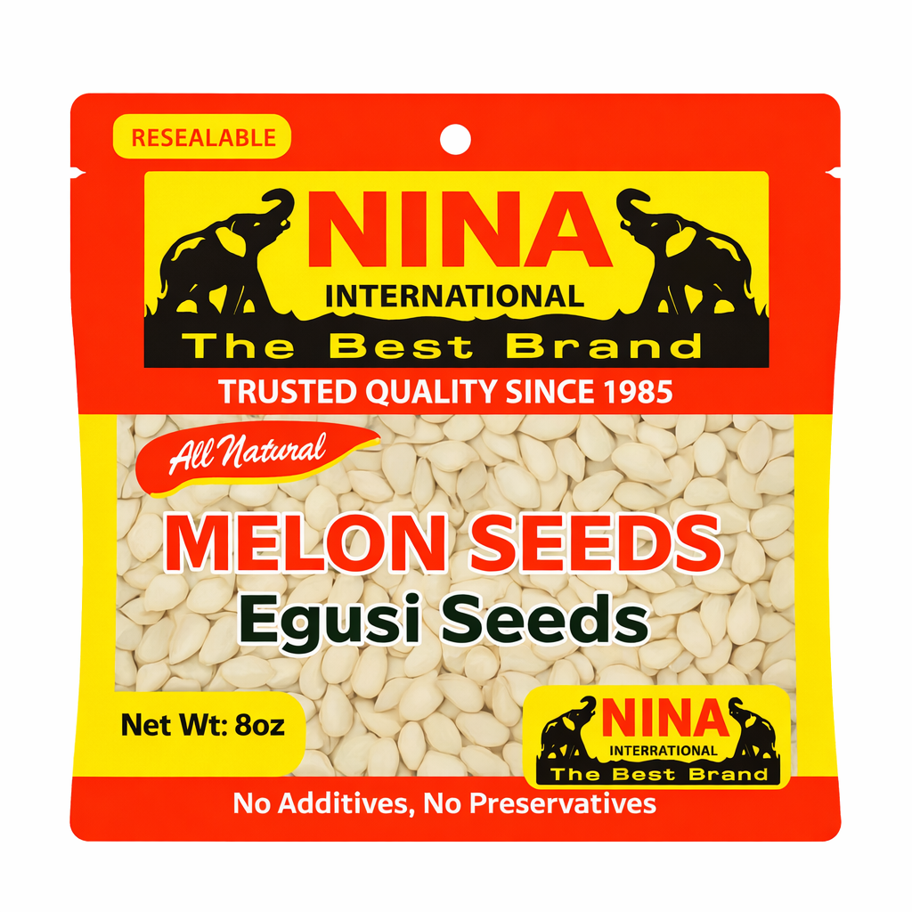 Egusi Seeds - whole, 8oz (Melon Seeds, Akatoa, Njangsa, Agusi, Courge Seeds)
