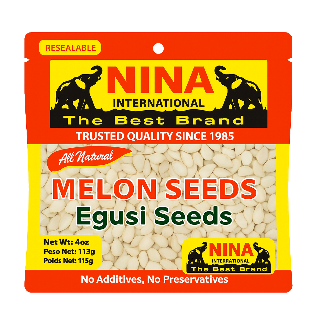 Egusi Seeds - whole, 4oz (Melon Seeds, Akatoa, Njangsa, Agusi, Courge Seeds)