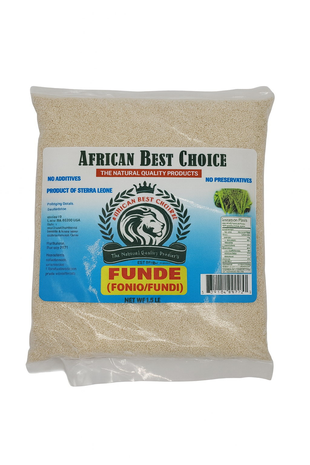 Funde (fonio, fundi, findi, yaba)