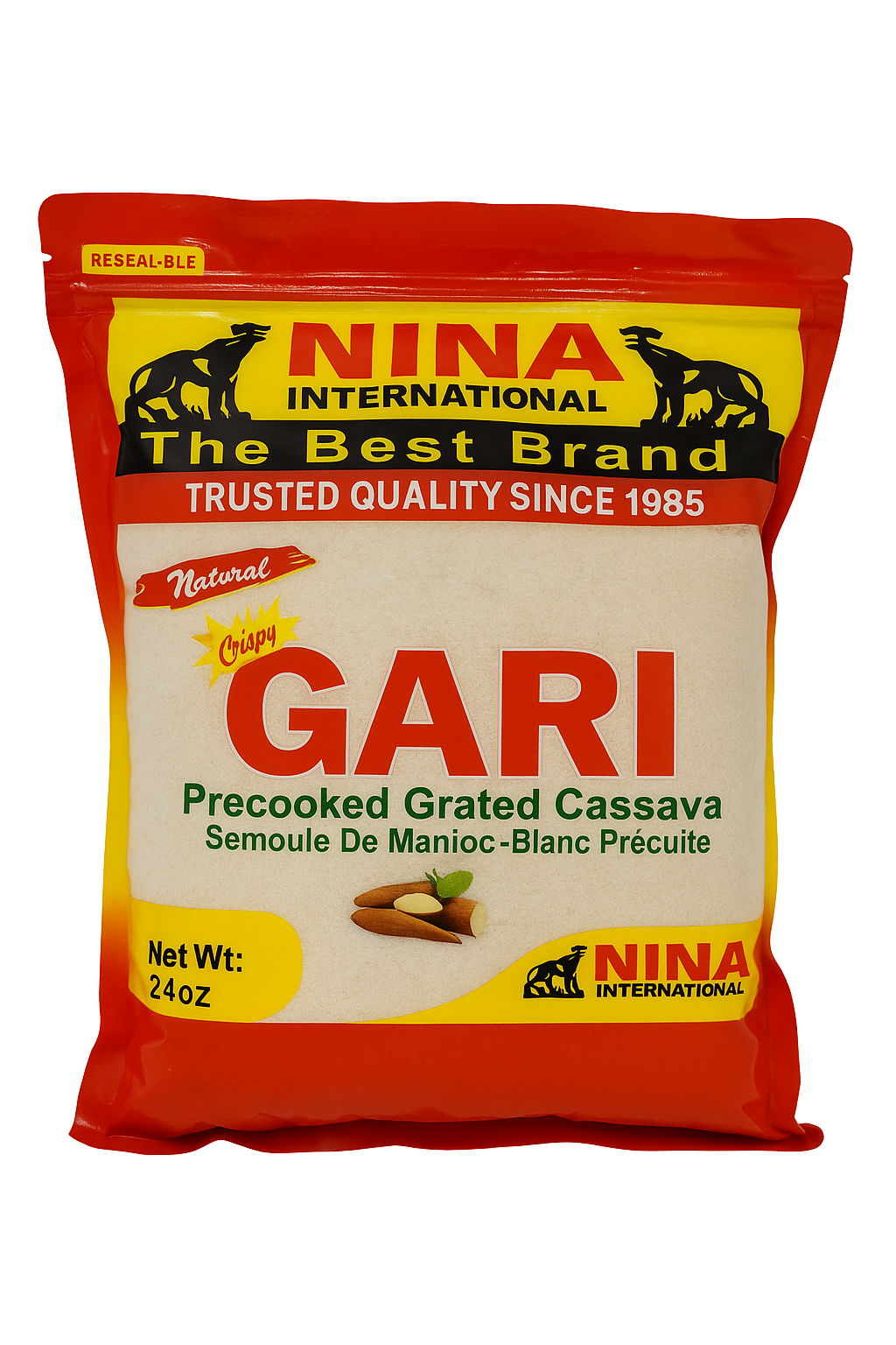 Gari, precooked grated cassava - 24oz (semoule de manioc - blacn precuite, Attiéké)