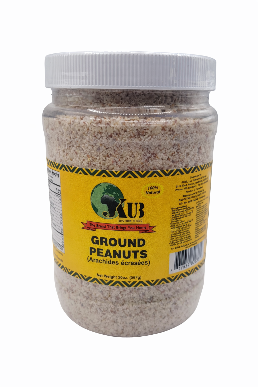 Ground Peanuts, 20oz (Poudre d’Arachide, Arachide Moulu, Bennie Powder)