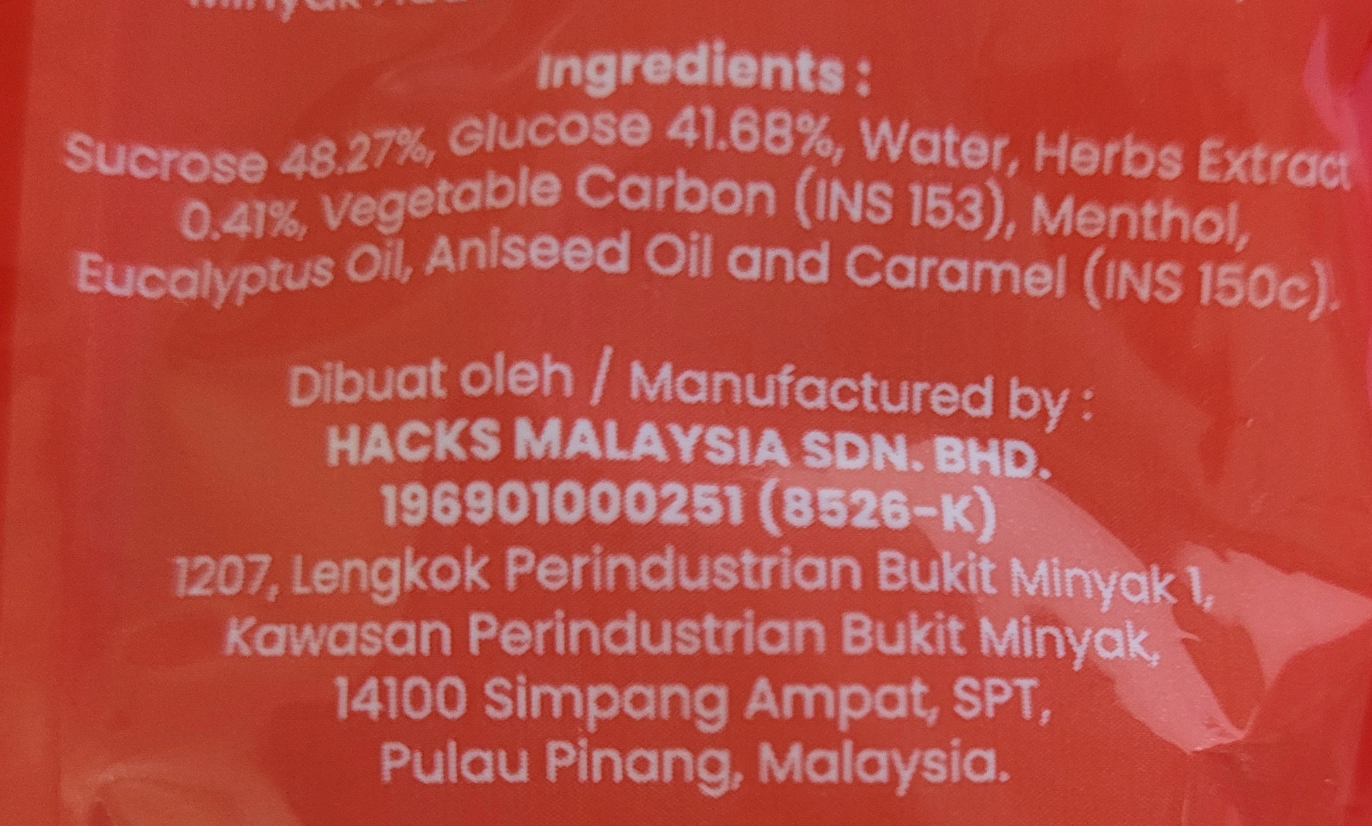 Hacks Candy, 1 pack (100 grams)