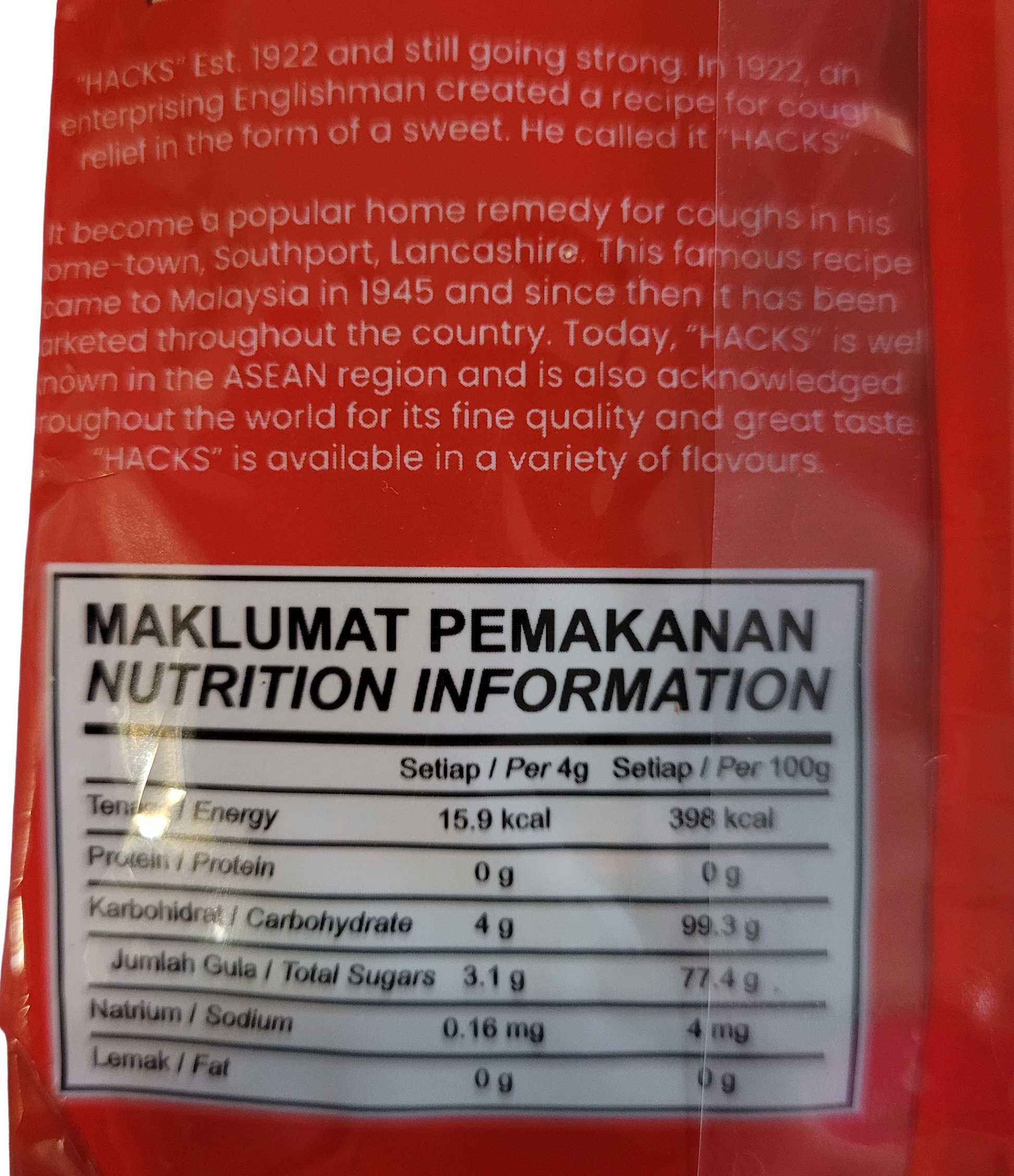 Hacks Candy, 1 pack (100 grams)