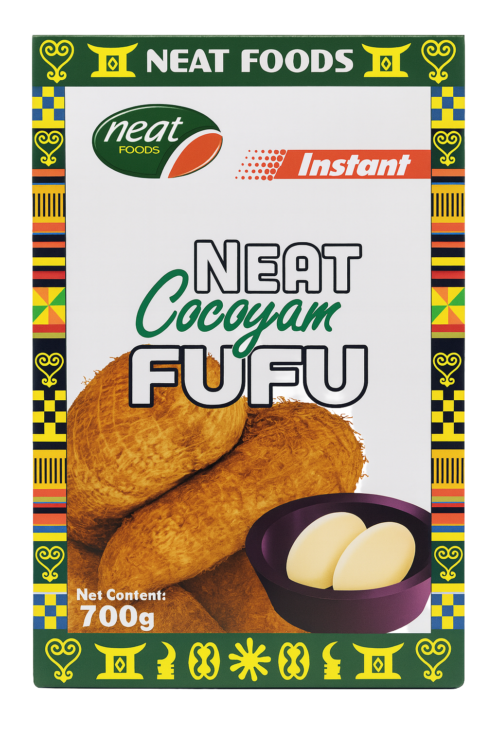 Fufu, Cocoyam Flour (24oz) Amala, Pounded Yam, Foutou, Foufou, Kwanga, Akumé (NEAT)