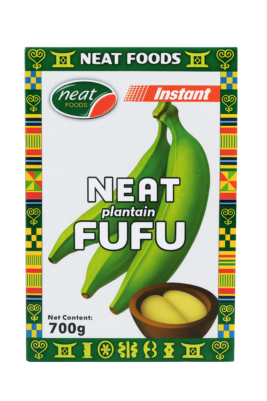 Fufu, Plantain Flour (24oz) Amala, Pounded Yam, Foutou, Foufou, Kwanga, Akumé (NEAT)