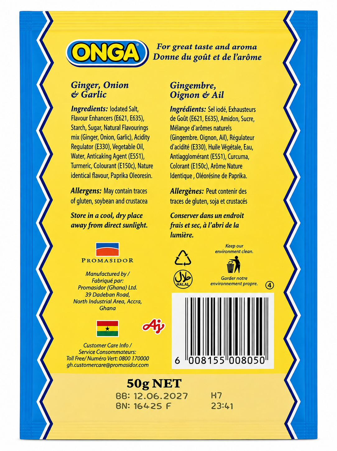 Ginger, Garlic & Onion seasoning powder (50g each)