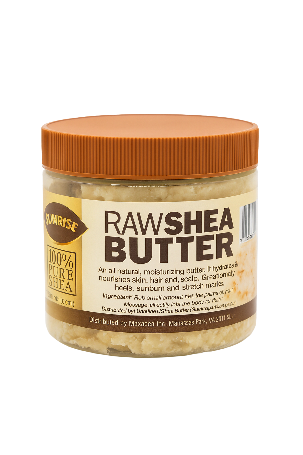 Raw Shea Butter, 8oz (nkuto, ori, okuma, karité, lulu)