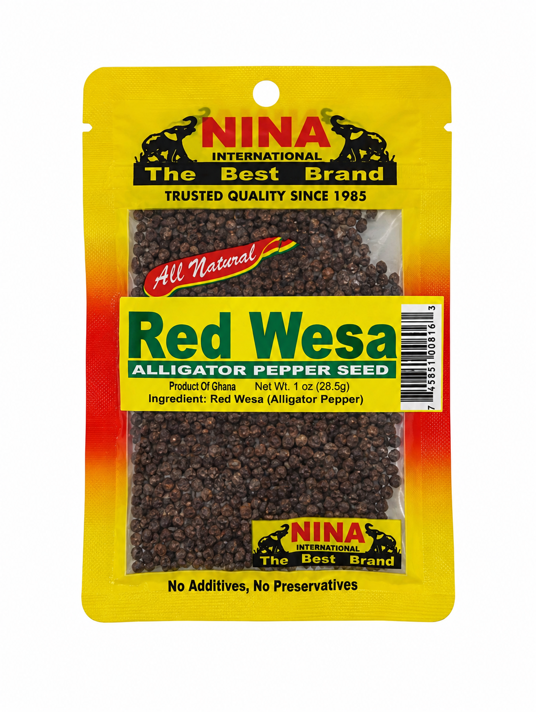 Red Wesa (alligator pepper seed, wisa pepper, atare, ose oji), 1oz