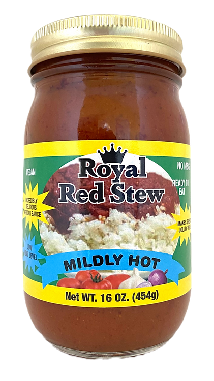 Jollof Sauce, Mildly Hot (16oz) ceebu  jën, Riz sauté épicé, riz gras (Royal Red Stew)