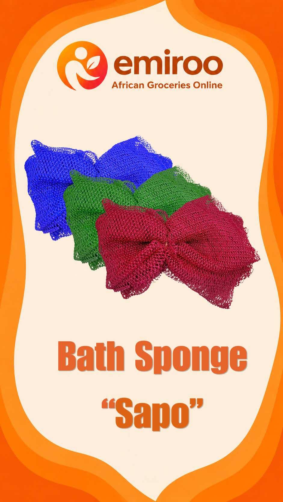 Bath Net Sponge "Sapo" - Exfoliating Loofah (various colors, ~4ft)