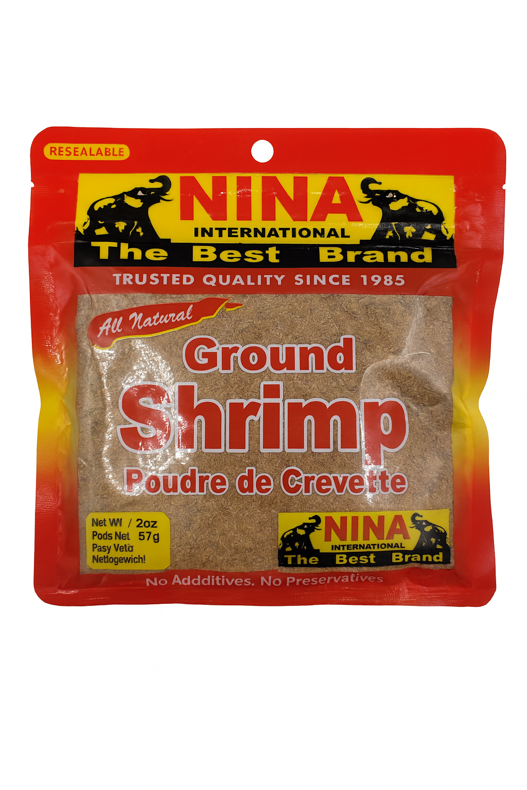 Ground Shrimp, 2oz (Poudre de Crevette, Crevette Sèche Moulue, Crayfish)