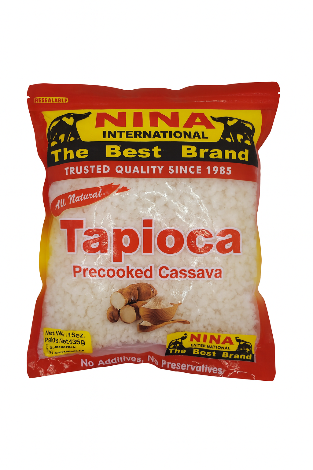 Tapioca (16oz) precooked cassava, gari soaking, fundi pap, cassava grits, attiéké doux