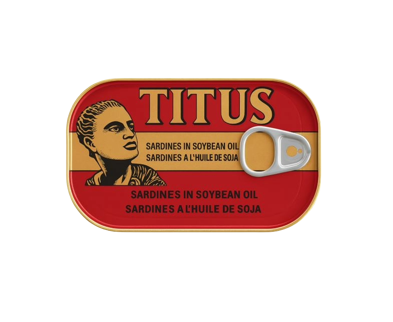 Sardines in Soybean Oil (Titus fish, canned sardines, Sardines à l'huile)