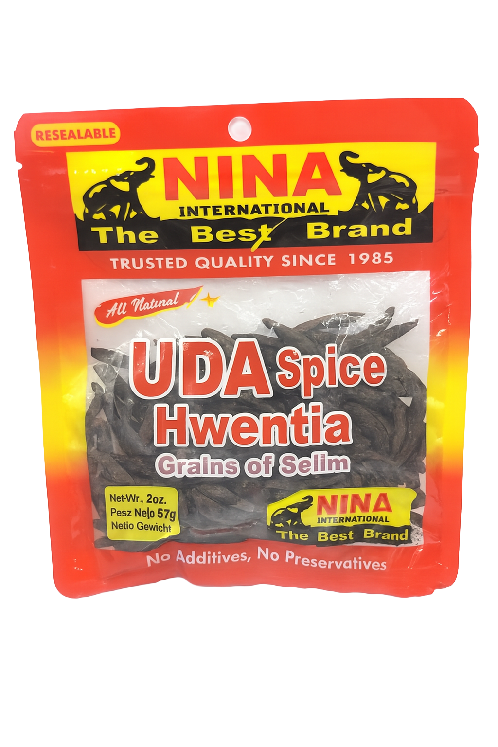 UDA Spice, Hwentia, Grains of Selim (Soh, etso, Negro pepper, etso, ewo, kani pepper, selim pepper)