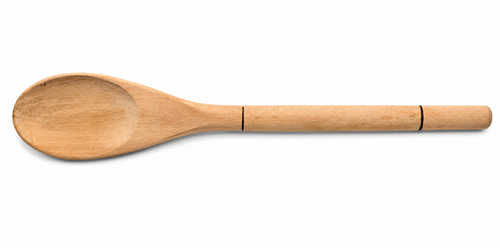 1 Wooden Spoon, Soup Ladle