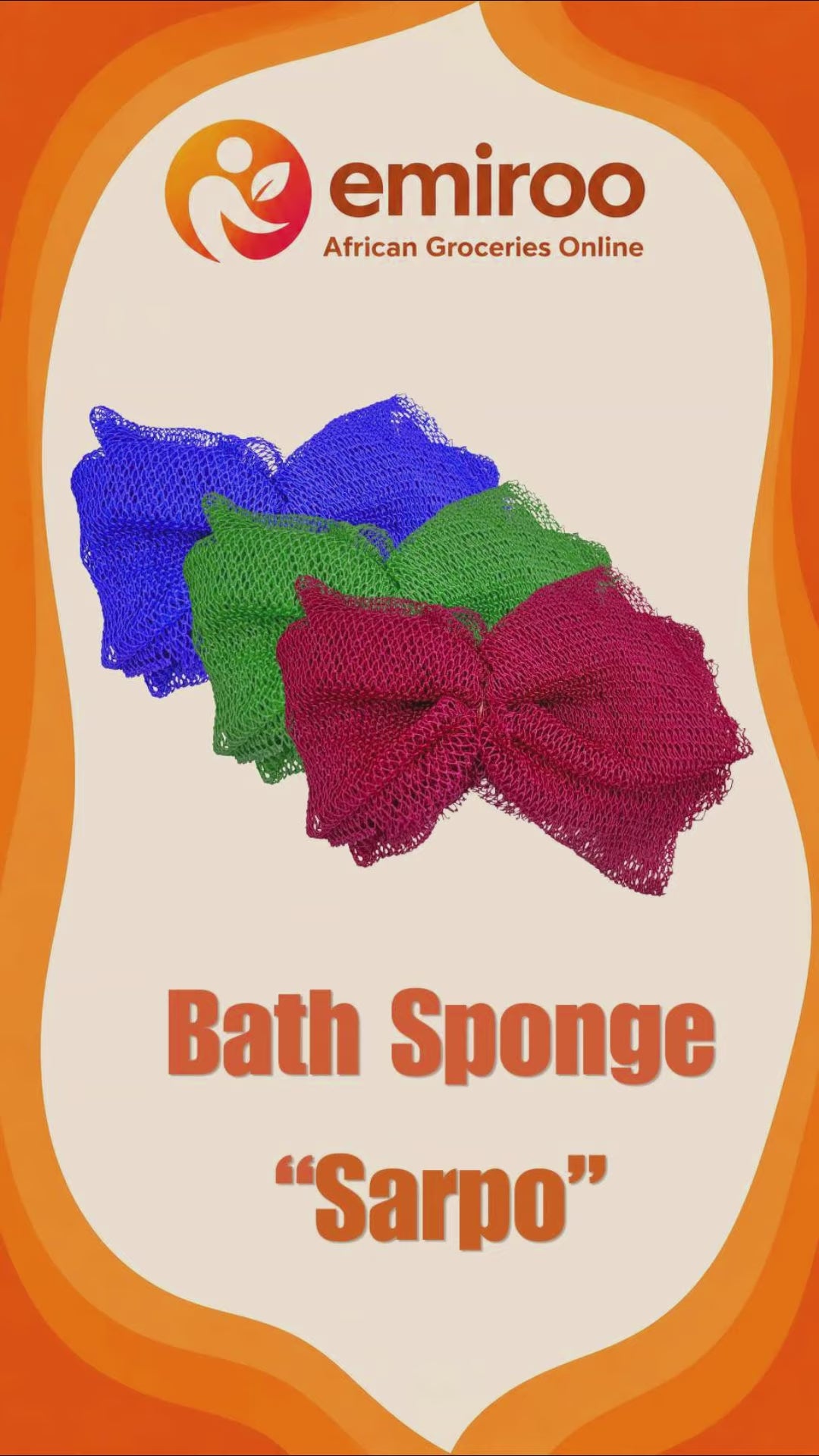 Bath Net Sponge "Sapo" - Exfoliating Loofah (various colors, ~4ft)