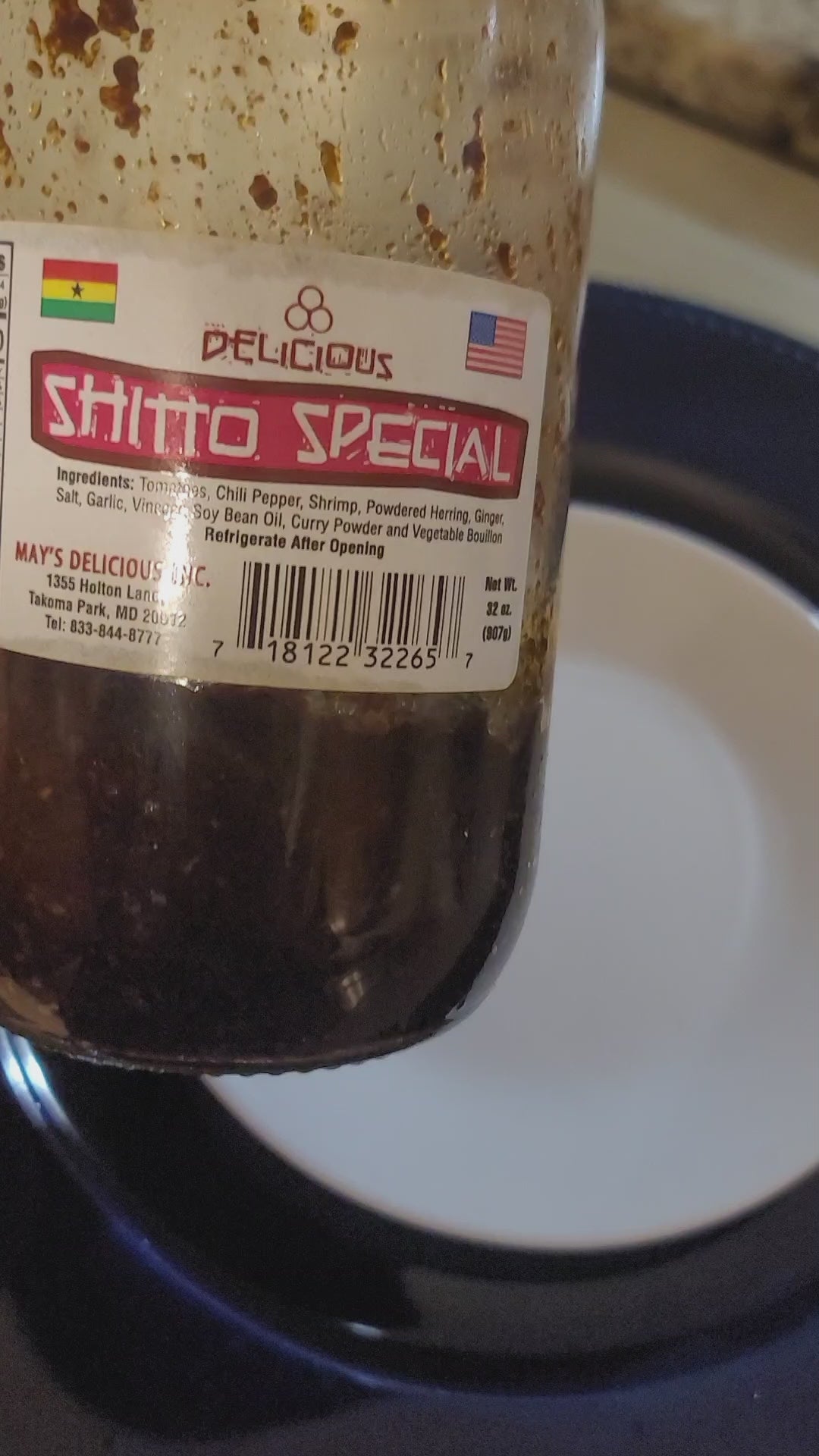 Shito, 16oz (pépé sauce, pepper sauce, ata dindin, sauce pimentée aux fruits de mer)