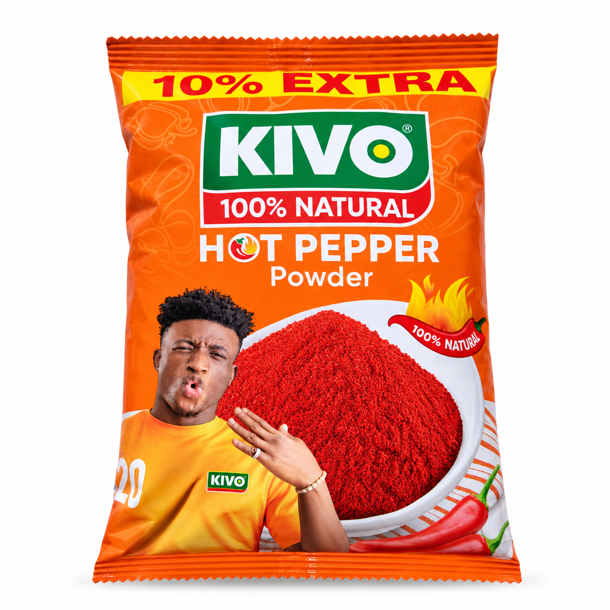 KIVO hot pepper powder, 440g (large bag)