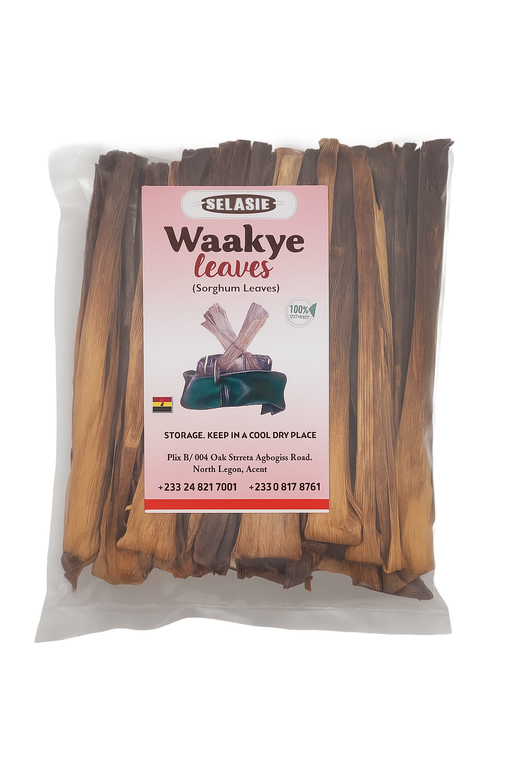 Waakye Leaves - whole/loose - 1 bag, ~3oz (sorghum leaves, feuilles de sorgho séchées, rice leaves)